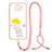 Silicone Candy Rubber Gel Fashionable Pattern Soft Case Cover with Lanyard Strap Y01X for Xiaomi Redmi 10X 4G