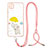 Silicone Candy Rubber Gel Fashionable Pattern Soft Case Cover with Lanyard Strap Y01X for Xiaomi Redmi 9C