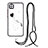 Silicone Candy Rubber Gel Fashionable Pattern Soft Case Cover with Lanyard Strap Y01X for Xiaomi Redmi 9C