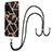 Silicone Candy Rubber Gel Fashionable Pattern Soft Case Cover with Lanyard Strap Y02B for Samsung Galaxy S20