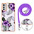 Silicone Candy Rubber Gel Fashionable Pattern Soft Case Cover with Lanyard Strap Y03B for Motorola Moto E32