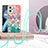 Silicone Candy Rubber Gel Fashionable Pattern Soft Case Cover with Lanyard Strap Y03B for Realme 9i 4G