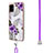 Silicone Candy Rubber Gel Fashionable Pattern Soft Case Cover with Lanyard Strap Y03B for Samsung Galaxy M40S