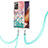 Silicone Candy Rubber Gel Fashionable Pattern Soft Case Cover with Lanyard Strap Y03B for Samsung Galaxy Note 20 Ultra 5G