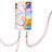 Silicone Candy Rubber Gel Fashionable Pattern Soft Case Cover with Lanyard Strap Y05B for LG Velvet 4G