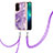 Silicone Candy Rubber Gel Fashionable Pattern Soft Case Cover with Lanyard Strap Y05B for OnePlus Nord N200 5G