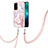 Silicone Candy Rubber Gel Fashionable Pattern Soft Case Cover with Lanyard Strap Y05B for OnePlus Nord N200 5G