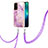 Silicone Candy Rubber Gel Fashionable Pattern Soft Case Cover with Lanyard Strap Y05B for OnePlus Nord N200 5G