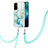 Silicone Candy Rubber Gel Fashionable Pattern Soft Case Cover with Lanyard Strap Y05B for OnePlus Nord N200 5G