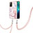 Silicone Candy Rubber Gel Fashionable Pattern Soft Case Cover with Lanyard Strap Y05B for Oppo F19 Pro+ Plus 5G