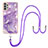 Silicone Candy Rubber Gel Fashionable Pattern Soft Case Cover with Lanyard Strap Y05B for Samsung Galaxy A33 5G