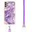 Silicone Candy Rubber Gel Fashionable Pattern Soft Case Cover with Lanyard Strap Y05B for Samsung Galaxy A33 5G