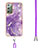 Silicone Candy Rubber Gel Fashionable Pattern Soft Case Cover with Lanyard Strap Y05B for Samsung Galaxy Note 20 5G