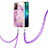 Silicone Candy Rubber Gel Fashionable Pattern Soft Case Cover with Lanyard Strap Y05B for Samsung Galaxy Note 20 Ultra 5G