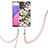Silicone Candy Rubber Gel Fashionable Pattern Soft Case Cover with Lanyard Strap Y06B for Samsung Galaxy A33 5G