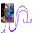 Silicone Candy Rubber Gel Fashionable Pattern Soft Case Cover with Lanyard Strap Y07B for Apple iPhone 13