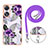 Silicone Candy Rubber Gel Fashionable Pattern Soft Case Cover with Lanyard Strap YB3 for Oppo A78 5G