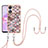 Silicone Candy Rubber Gel Fashionable Pattern Soft Case Cover with Lanyard Strap YB3 for Oppo A78 5G