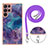 Silicone Candy Rubber Gel Fashionable Pattern Soft Case Cover with Lanyard Strap YB7 for Samsung Galaxy S22 Ultra 5G