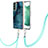 Silicone Candy Rubber Gel Fashionable Pattern Soft Case Cover with Lanyard Strap YB7 for Samsung Galaxy S23 5G