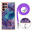 Silicone Candy Rubber Gel Fashionable Pattern Soft Case Cover with Lanyard Strap YB7 for Samsung Galaxy S23 Ultra 5G