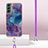Silicone Candy Rubber Gel Fashionable Pattern Soft Case Cover with Lanyard Strap YB7 for Samsung Galaxy S25 Plus 5G