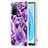 Silicone Candy Rubber Gel Fashionable Pattern Soft Case Cover Y01B for Oppo A55 5G Purple