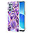 Silicone Candy Rubber Gel Fashionable Pattern Soft Case Cover Y01B for Oppo Reno6 Pro 5G Purple