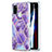 Silicone Candy Rubber Gel Fashionable Pattern Soft Case Cover Y01B for Samsung Galaxy A21s Purple