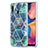 Silicone Candy Rubber Gel Fashionable Pattern Soft Case Cover Y01B for Samsung Galaxy A30 Midnight Green