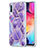 Silicone Candy Rubber Gel Fashionable Pattern Soft Case Cover Y01B for Samsung Galaxy A30S Purple