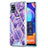 Silicone Candy Rubber Gel Fashionable Pattern Soft Case Cover Y01B for Samsung Galaxy A31 Purple