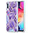 Silicone Candy Rubber Gel Fashionable Pattern Soft Case Cover Y01B for Samsung Galaxy A50 Purple