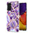 Silicone Candy Rubber Gel Fashionable Pattern Soft Case Cover Y01B for Samsung Galaxy M54 5G Purple