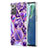 Silicone Candy Rubber Gel Fashionable Pattern Soft Case Cover Y01B for Samsung Galaxy Note 20 5G Purple