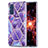 Silicone Candy Rubber Gel Fashionable Pattern Soft Case Cover Y01B for Samsung Galaxy S20 Lite 5G Purple