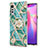 Silicone Candy Rubber Gel Fashionable Pattern Soft Case Cover Y02B for LG Velvet 4G Green