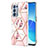 Silicone Candy Rubber Gel Fashionable Pattern Soft Case Cover Y02B for Oppo Reno6 Pro 5G Pink