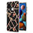 Silicone Candy Rubber Gel Fashionable Pattern Soft Case Cover Y02B for Samsung Galaxy A21s Black
