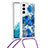 Silicone Candy Rubber Gel Fashionable Pattern Soft Case Cover Y02B for Samsung Galaxy S21 Plus 5G Blue