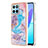 Silicone Candy Rubber Gel Fashionable Pattern Soft Case Cover Y03B for Huawei Honor X6S Blue