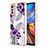 Silicone Candy Rubber Gel Fashionable Pattern Soft Case Cover Y03B for Motorola Moto E32 Purple