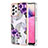 Silicone Candy Rubber Gel Fashionable Pattern Soft Case Cover Y03B for Samsung Galaxy A33 5G Purple