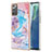 Silicone Candy Rubber Gel Fashionable Pattern Soft Case Cover Y03B for Samsung Galaxy Note 20 5G Blue