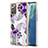 Silicone Candy Rubber Gel Fashionable Pattern Soft Case Cover Y03B for Samsung Galaxy Note 20 5G Purple