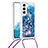 Silicone Candy Rubber Gel Fashionable Pattern Soft Case Cover Y03B for Samsung Galaxy S22 5G Blue