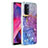 Silicone Candy Rubber Gel Fashionable Pattern Soft Case Cover Y04B for OnePlus Nord N200 5G Purple