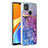 Silicone Candy Rubber Gel Fashionable Pattern Soft Case Cover Y04B for Xiaomi Redmi 9 India Purple