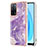 Silicone Candy Rubber Gel Fashionable Pattern Soft Case Cover Y05B for Oppo A53s 5G Purple