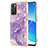 Silicone Candy Rubber Gel Fashionable Pattern Soft Case Cover Y05B for Oppo Reno6 5G Purple